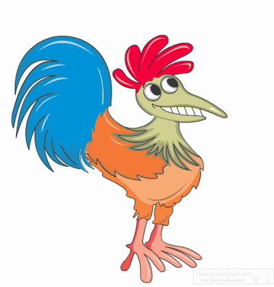 Animals Animated Clipart: chicken9-15ACR : Classroom Clipart