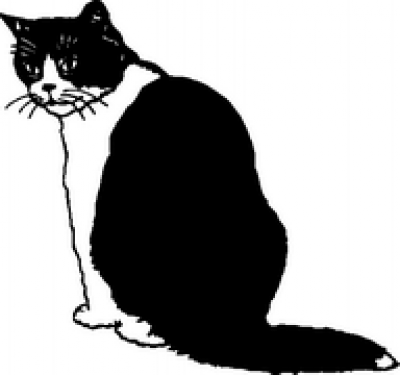 lisovzmesy: black and white cat cartoon