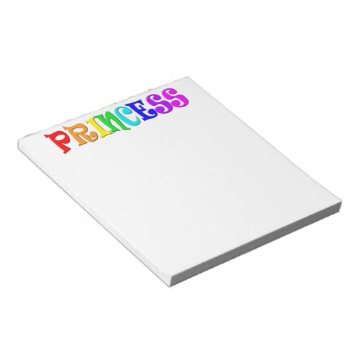 Cute Cartoon Clip Art Rainbow Princess Tiara Memo Pads | Zazzle