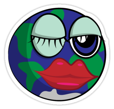 Funny cartoon planet Earth" Stickers by queensoft | Redbubble