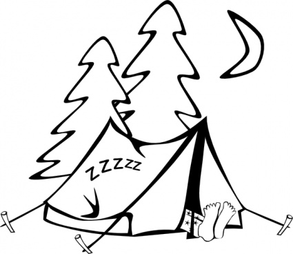 Download Sleeping In A Tent clip art Vector Free