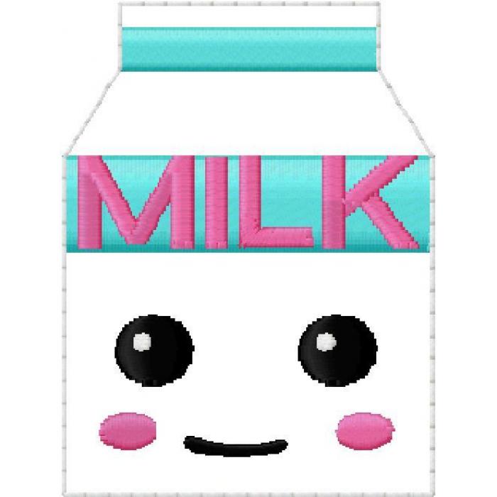 Kawaii Milk Carton Mini Felt Applique