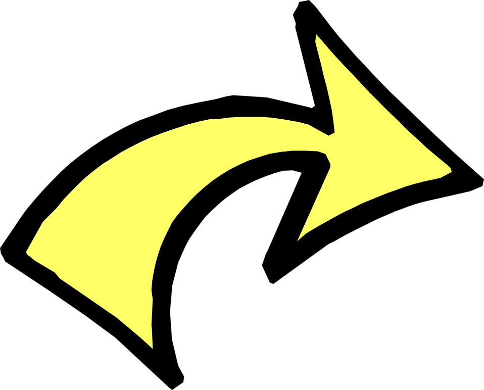 Free Stock Photos | Illustration of a curved right yellow arrow ...