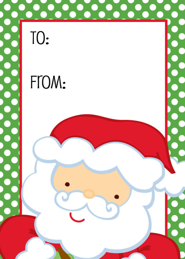 Santa Christmas Gift Tag Printables - Digi-Mama's - Free Printables