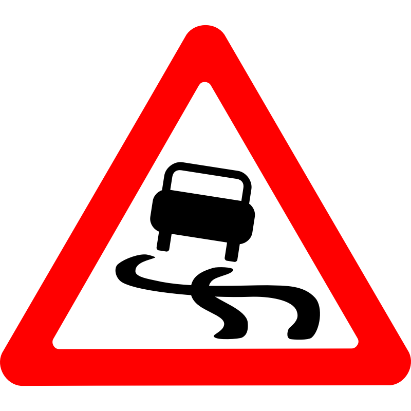 Clipart - Roadsign slippery