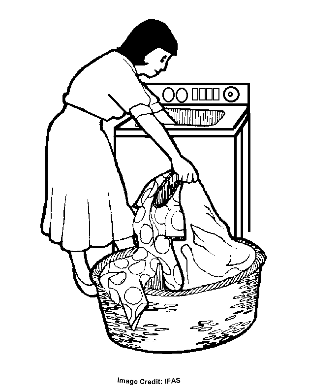 women doing laundry Colouring Pages