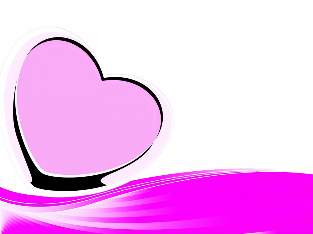 Pink Heart - PPT Backgrounds - Love, Pink - Powerpoint Backgrounds