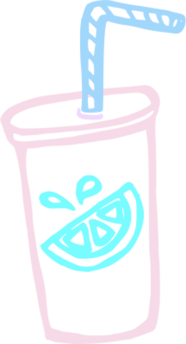 lemonade juice cup straw drink juice - vector Clip Art