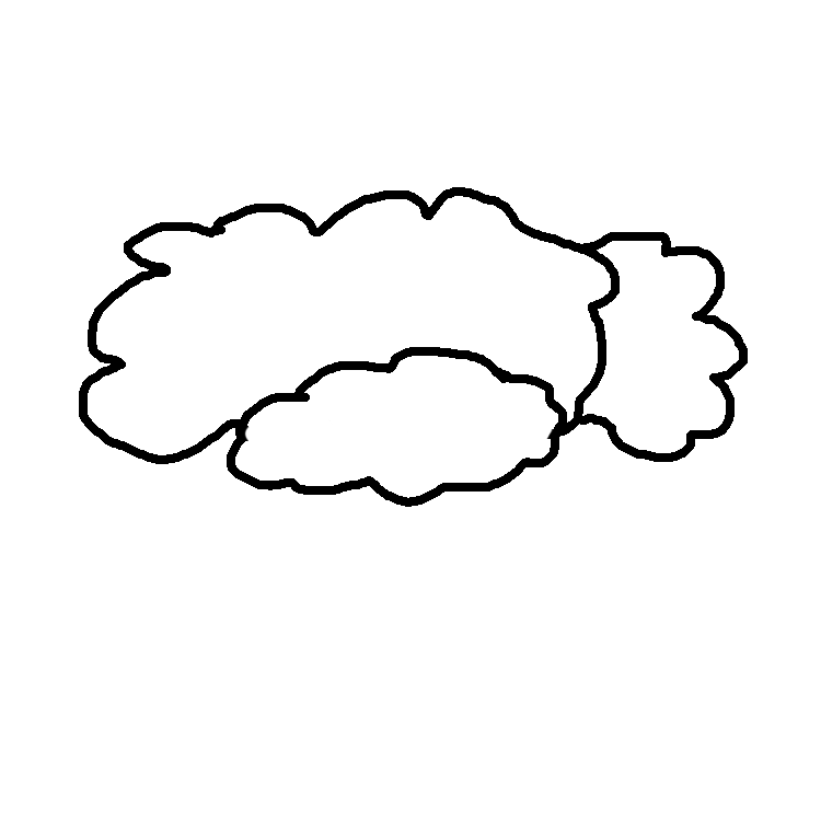Cloudy Clipart Black And White