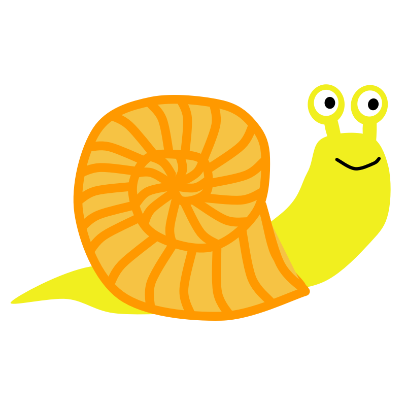 Clipart - Snail Orange