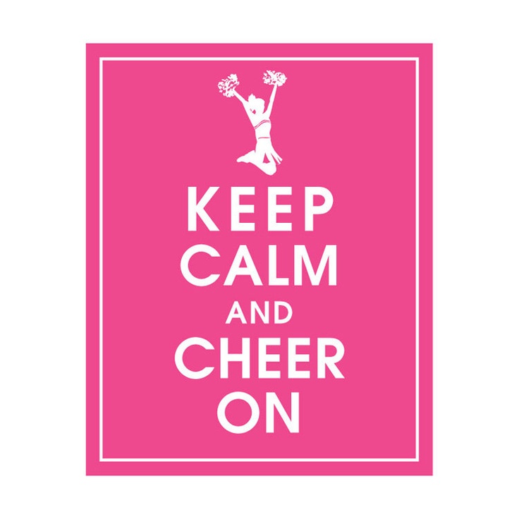 Keep Calm and Cheer On - 8x10 Print (Featured in Hot Pink) Buy 3 and …