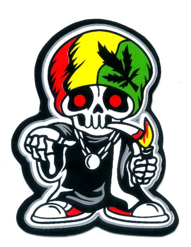 Rasta Reggae Sticker Weed 420 Decal 30, Rasta Decals, Reggae ...