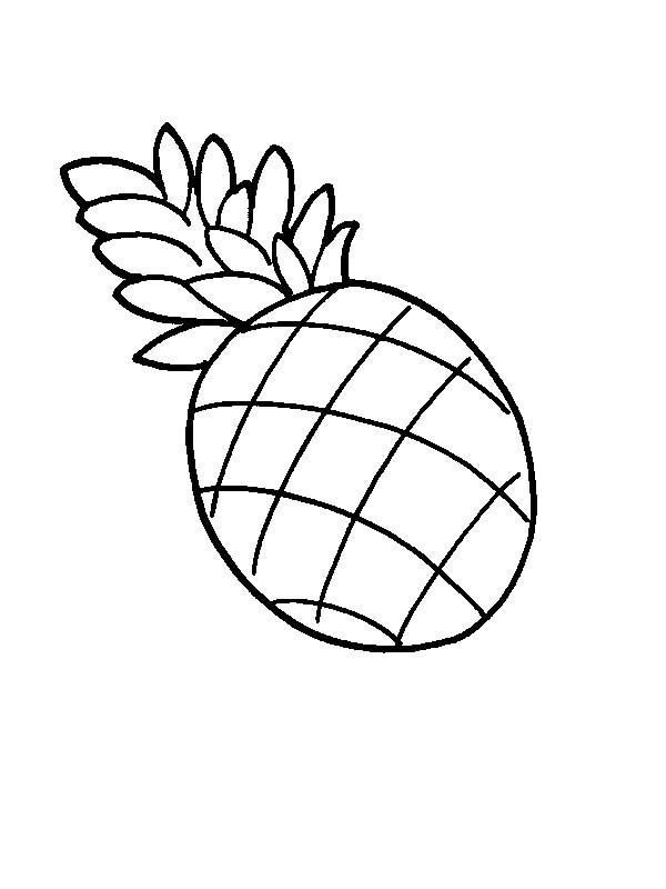 A Drawing of Pernambuco Pineapple Coloring Page - Download & Print ...