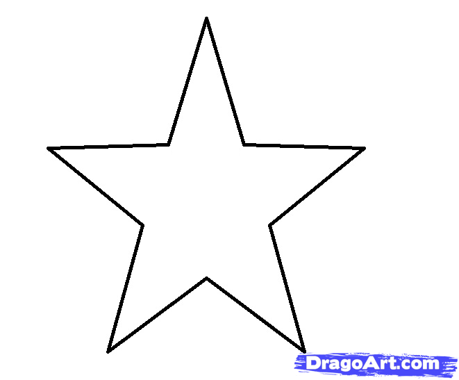 How To Draw A 3D Star, Step by Step, Symbols, Pop Culture, FREE ...