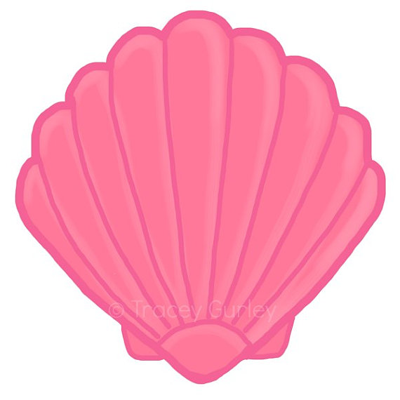 Pink Scallop Shell Original art download 2 by TraceyGurleyDesigns