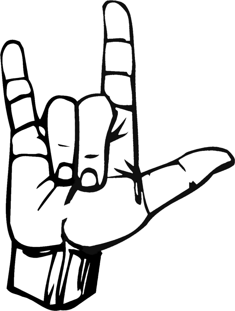 ILY "I love you" ASL handshape | Clipart Panda - Free Clipart Images