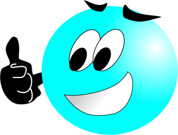 Smiley Face making Thumbs Up - vector Clip Art