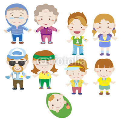 cartoon family icon" Stock image and royalty-free vector files on ...