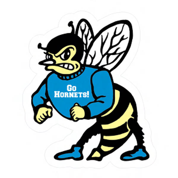 Hornet - Mascot spirit design magnet. - Item # Magnet-MSMT009