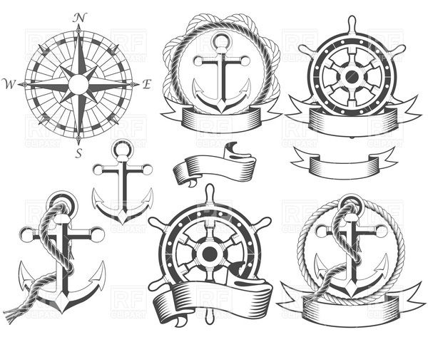 Nautical emblems, 4839, Travel, download Royalty free vector ...