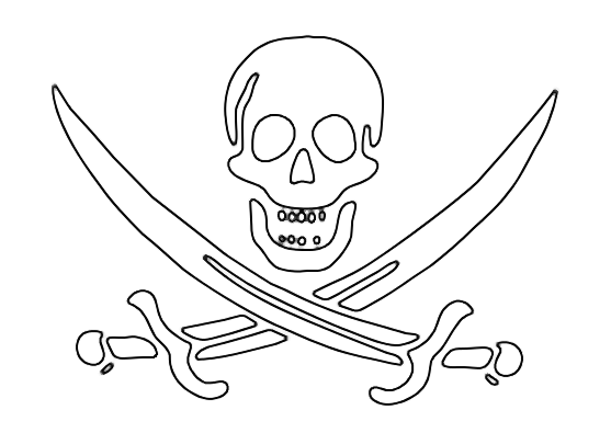 Free coloring pages of crossbones