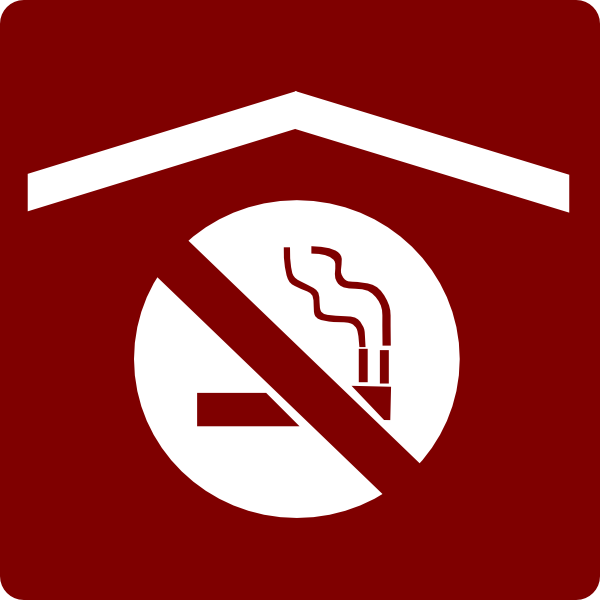 Hotel Icon No Smoking In Rooms Clip Art - Red/white clip art ...