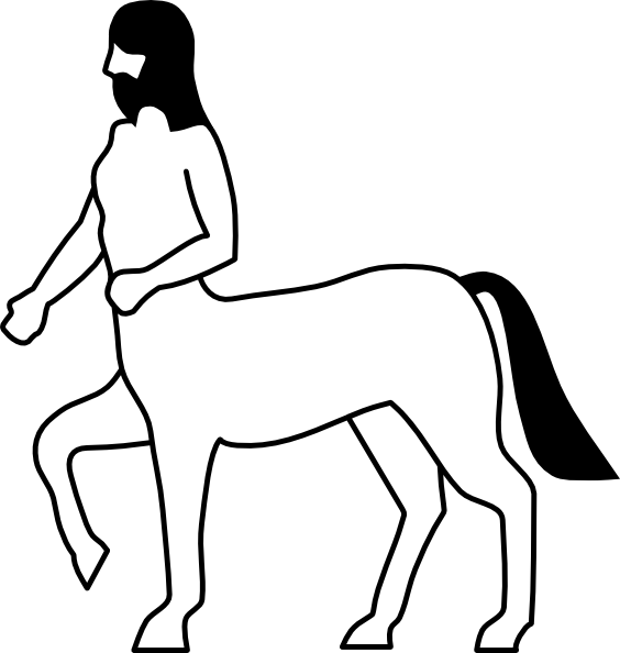 Heraldic Centaur clip art - vector clip art online, royalty free ...