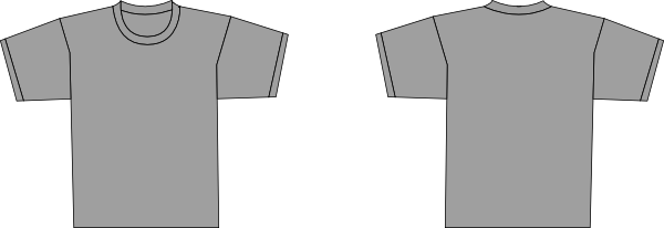 Grey T Shirt Template Clip Art at Clker.com - vector clip art ...