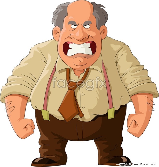 Angry boss cartoon vector | Vector People