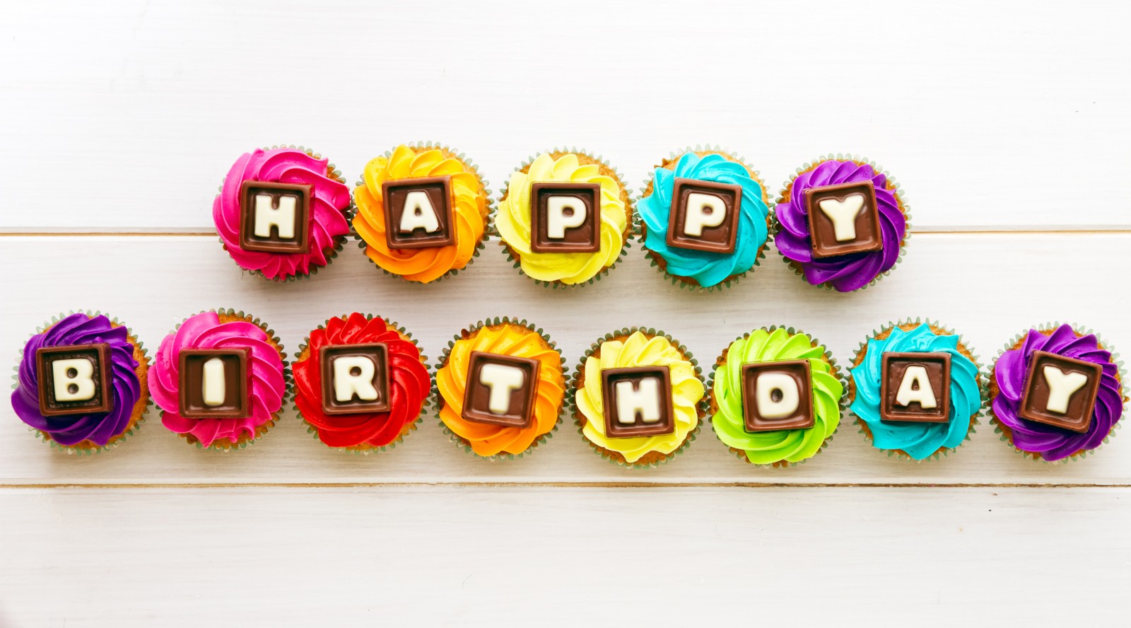 Happy Birthday Cupcakes Cute Text Wallpaper #11592 Wallpaper ...