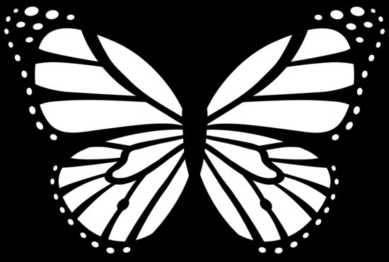 Syndicate content Black and White Monarch Butterfly | silhouette ...
