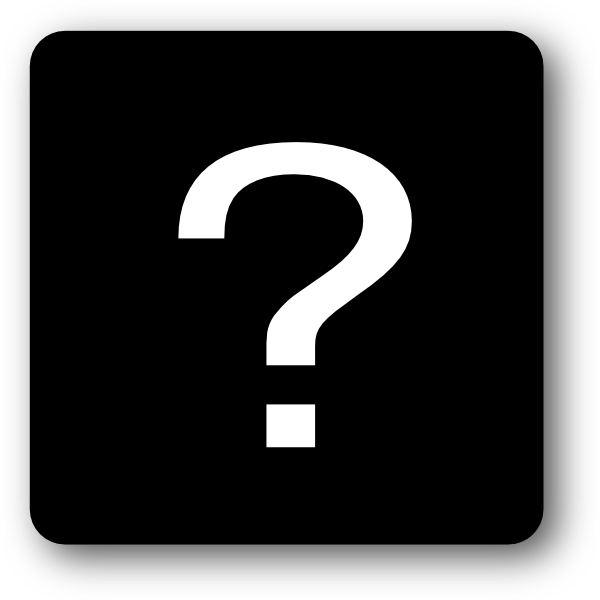 Black Question Mark Square Icon clip art - vector clip art online ...