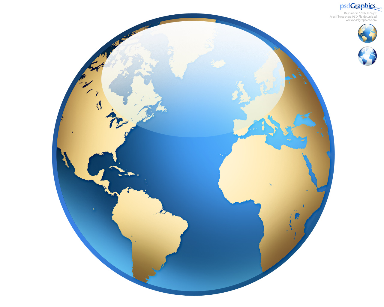 Photoshop world globe icon | PSDGraphics