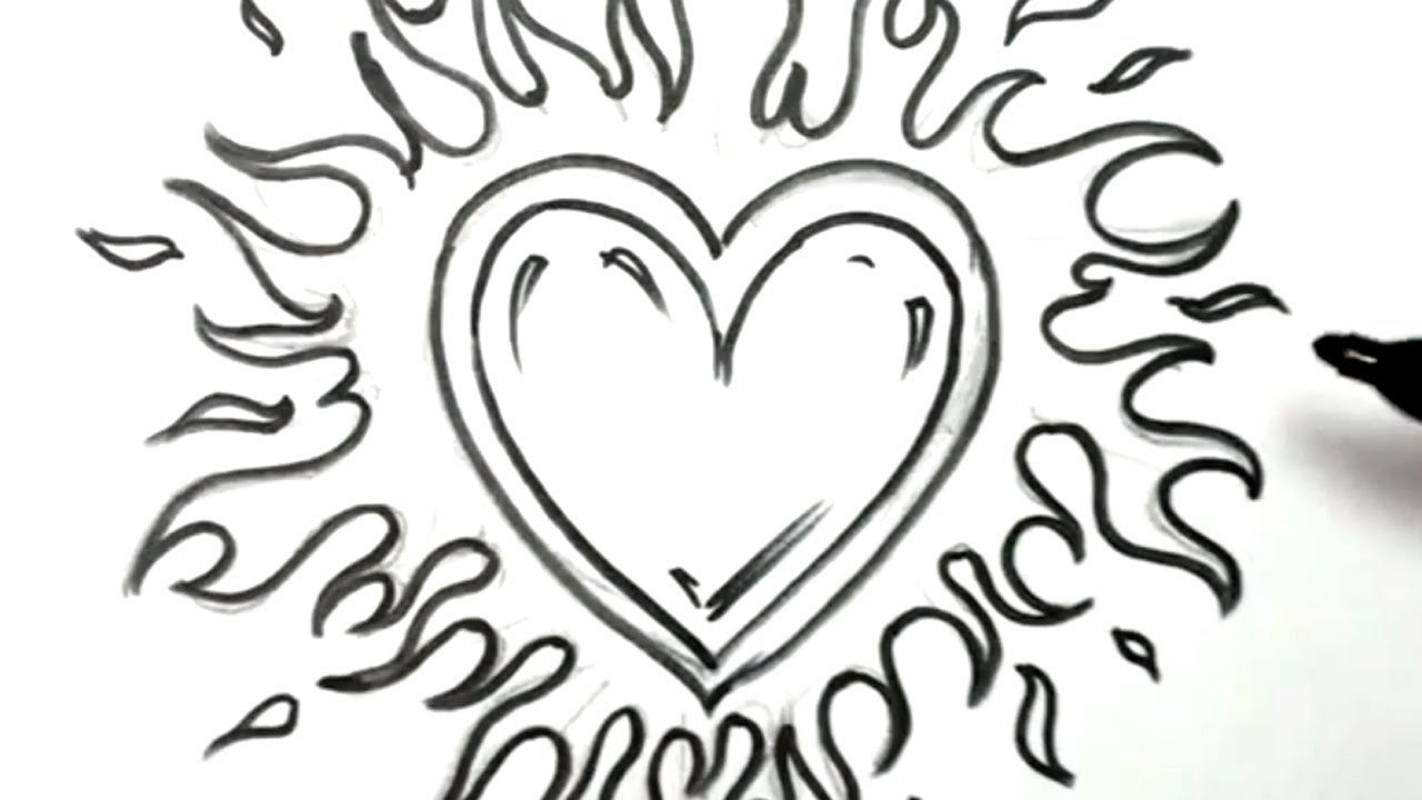 Easy Love Heart Drawings - Gallery