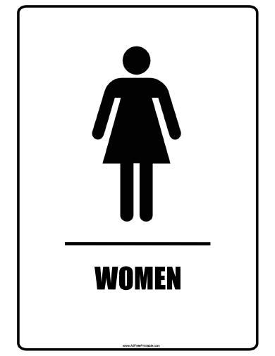 Women Bathroom Signs - Free Printable - AllFreePrintable.com