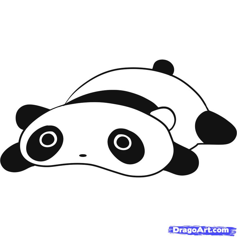 Cute Panda Drawing - Cliparts.co