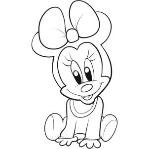 How to Draw Baby Minnie Mouse, Step by Step, Disney Characters ...