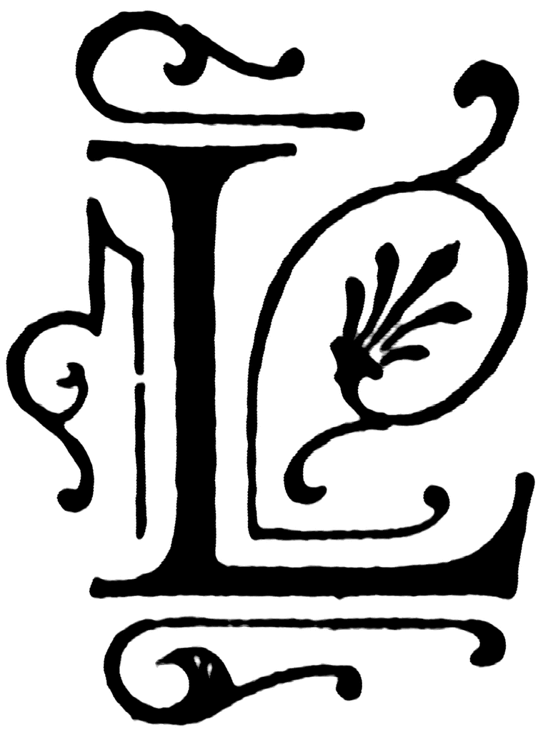 L, Ornate initial | ClipArt ETC
