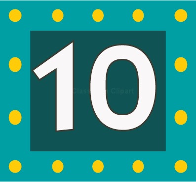 Clipart Numbers 10