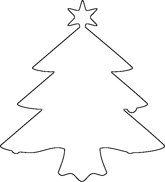 christmas tree drawing outline | Coloring Picture HD For Kids ...