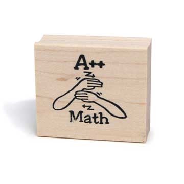 A++ Math Sign Language Rubber Stamps - Products for Hearing Loss ...