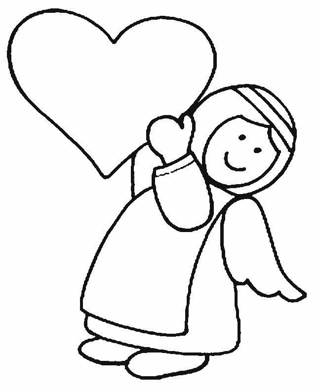 Sweet Little Angel Coloring Pages