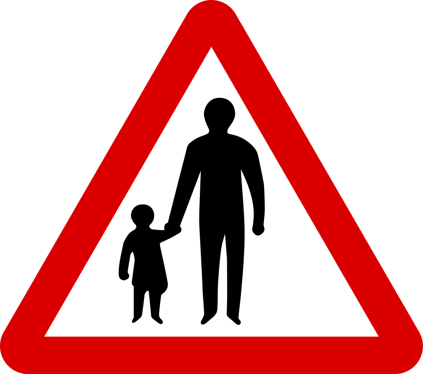 File:Singapore Road Signs - Warning Sign - Pedestrians Ahead.svg ...