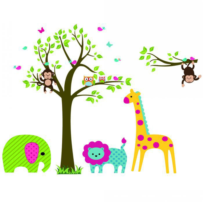 Free Shippin 2014 New XL Size Forest Animals Removable Wall ...