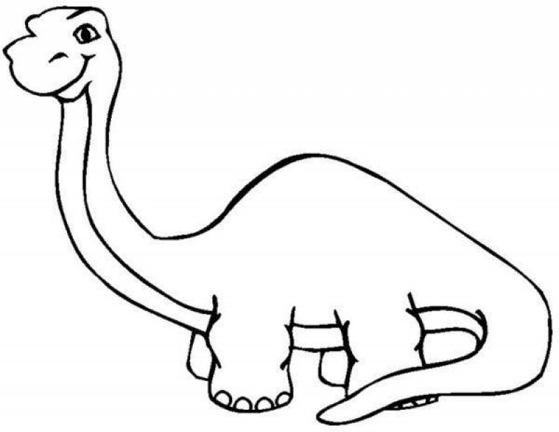 Easy Dinosaurs To Draw - HD Printable Coloring Pages