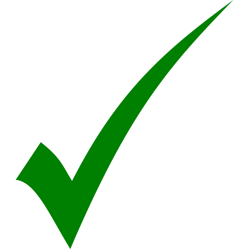 Clipart - Green tick - simple