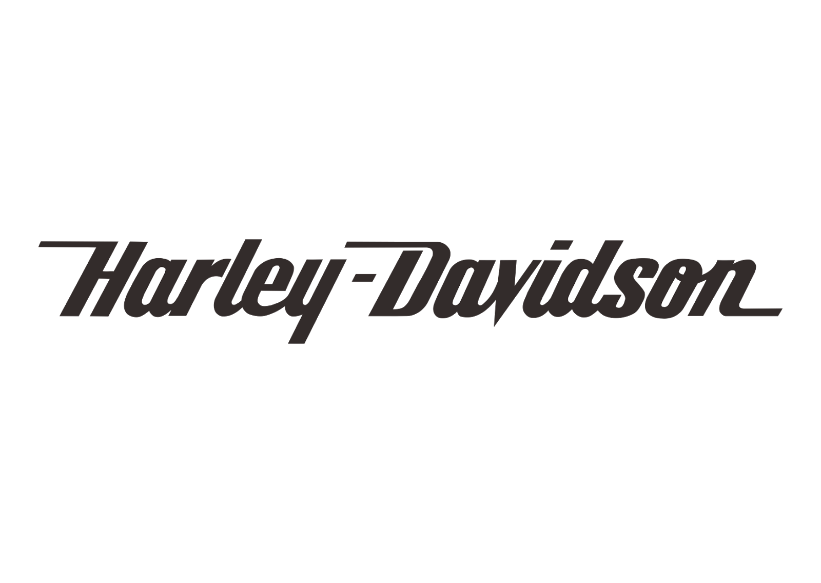 Harley Davidson (text) Logo Vector Black White ~ Free Vector Logos ...