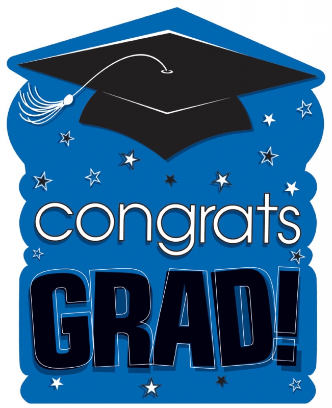 Congrats grad blue cut out: Parties 2 Order