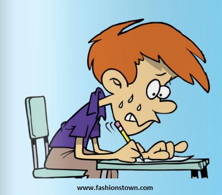 Student Writing and Crying Cartoon | Fashions Town