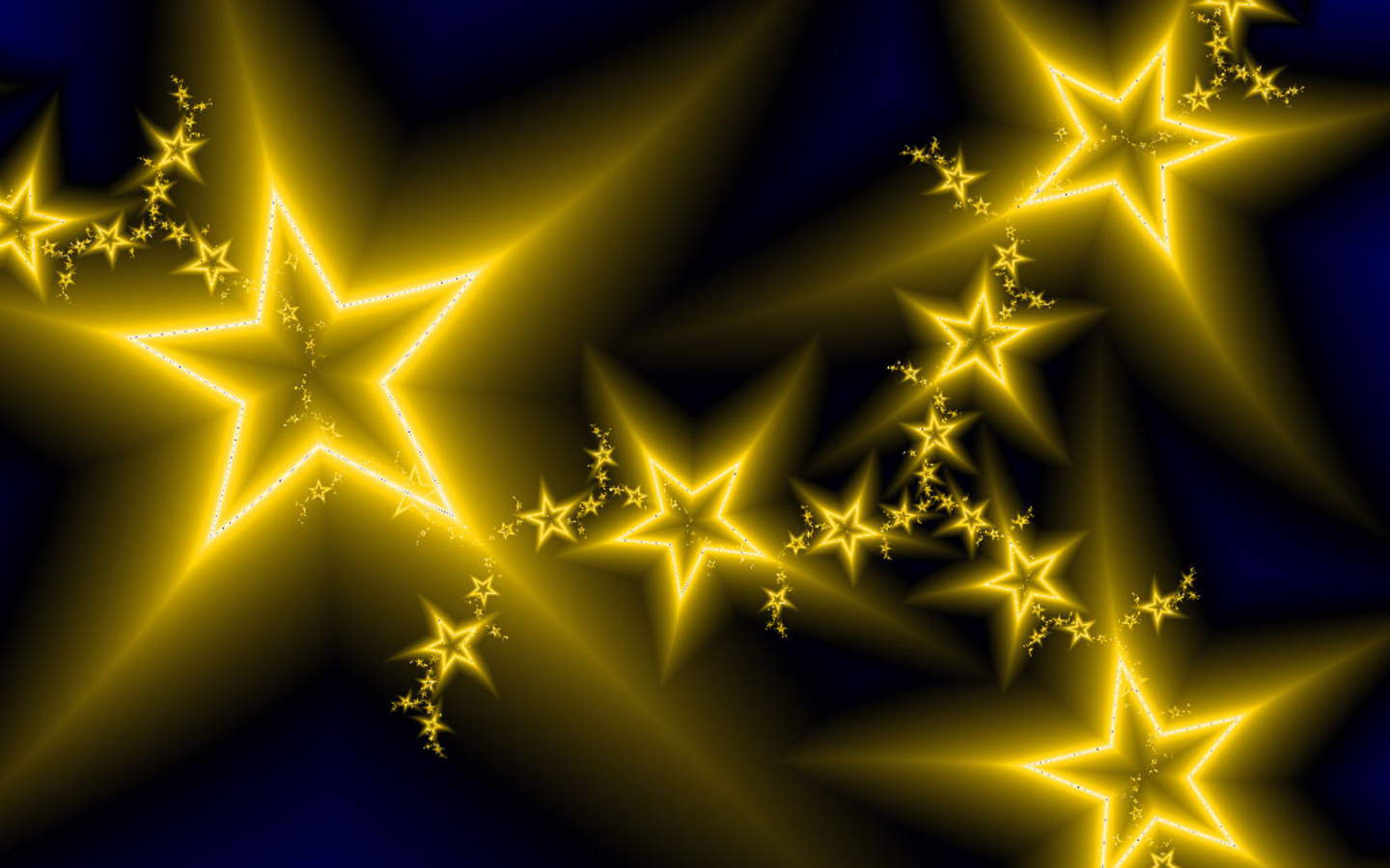 Gold stars on blue background (FullScreen)